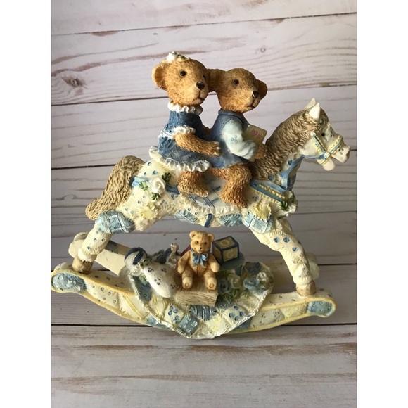 Trippie’s Bears on a Rocking Horse Ceramic Figurine - Picture 7 of 7